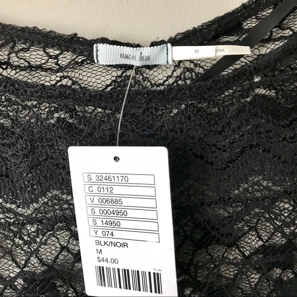NWT Kimchi Blue Long Sleeve Lacey Top in Black - Picture 3 of 7